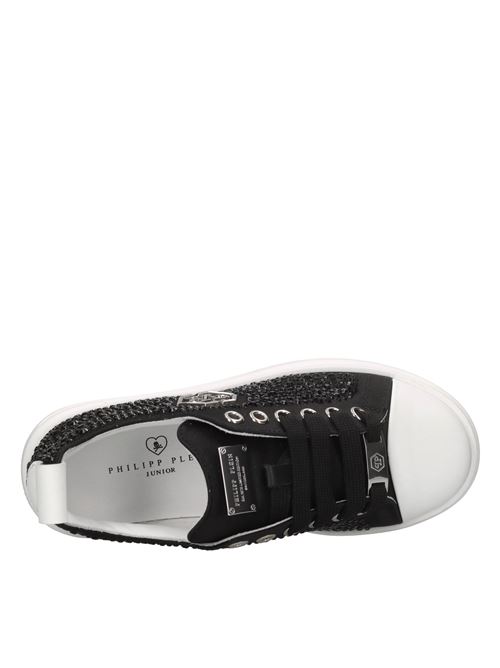 Sneakers in raso e strass PHILIPP PLEIN | 80031 SATIN/RUBBERNERO